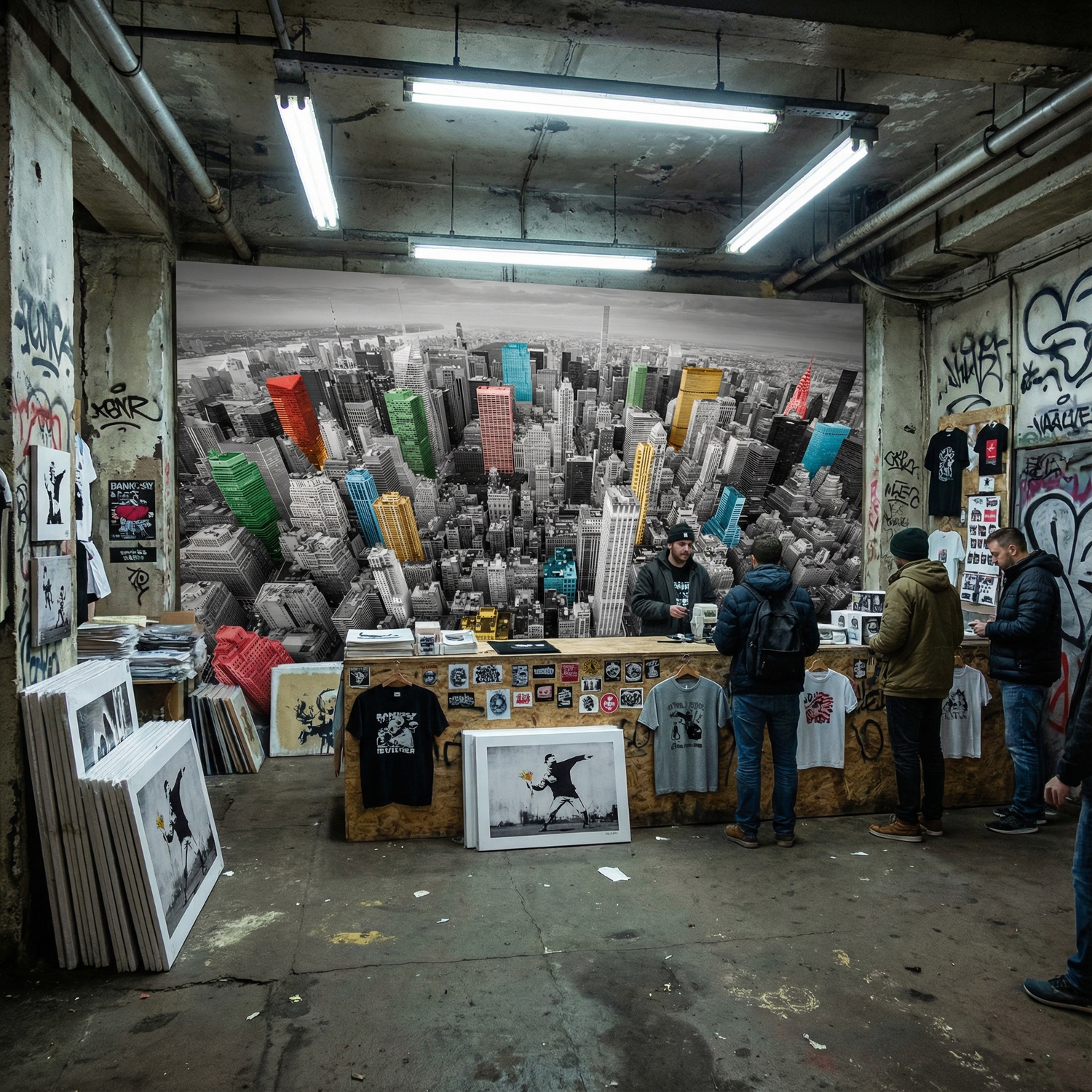 Fototapeten: Bunte Wolkenkratzer New York