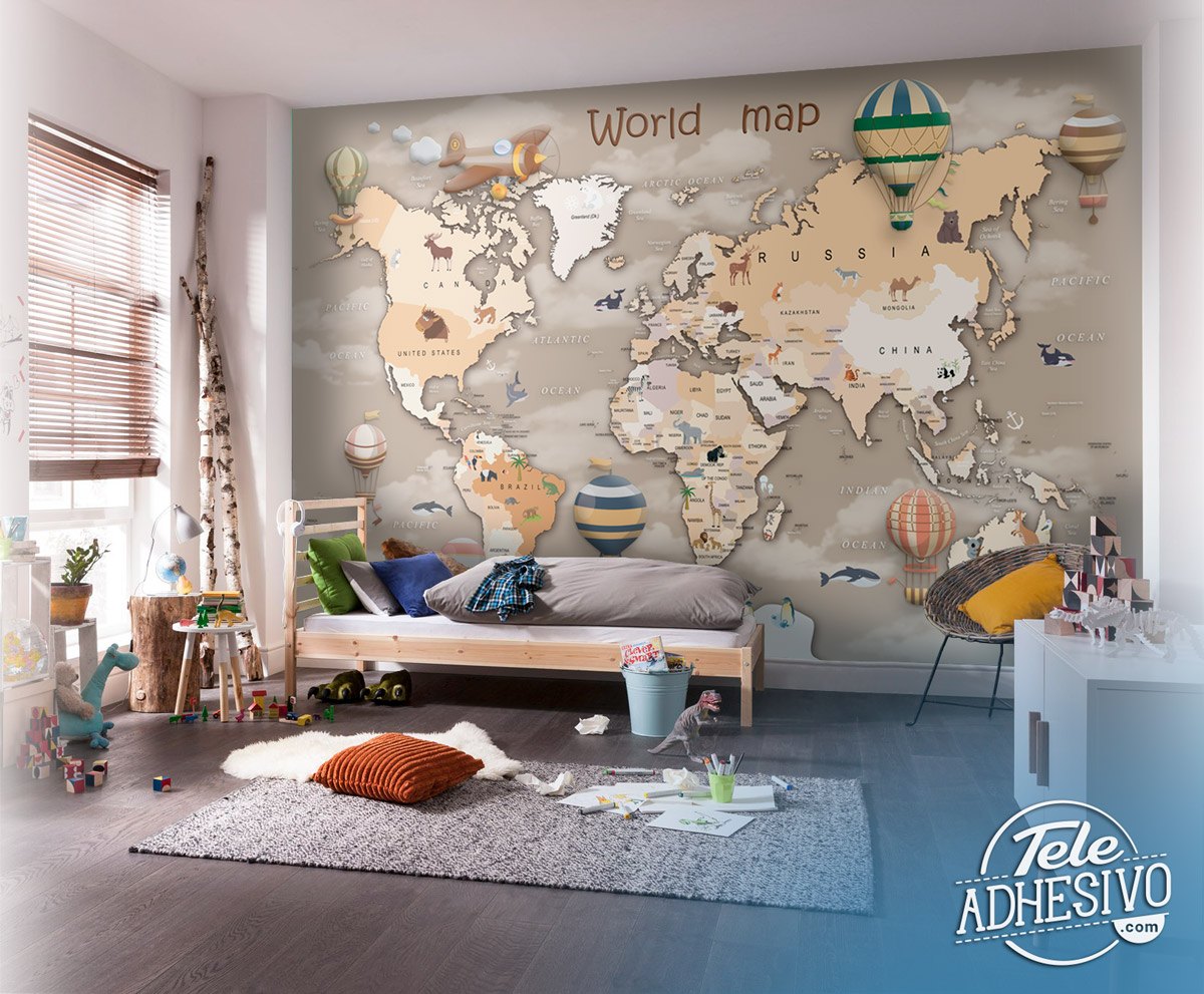 Fototapeten: Weltkarte für Kinder