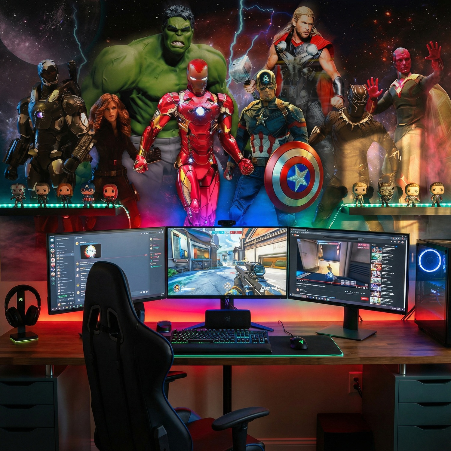 Fototapeten: Avengers bereit f&uuml;r die Schlacht