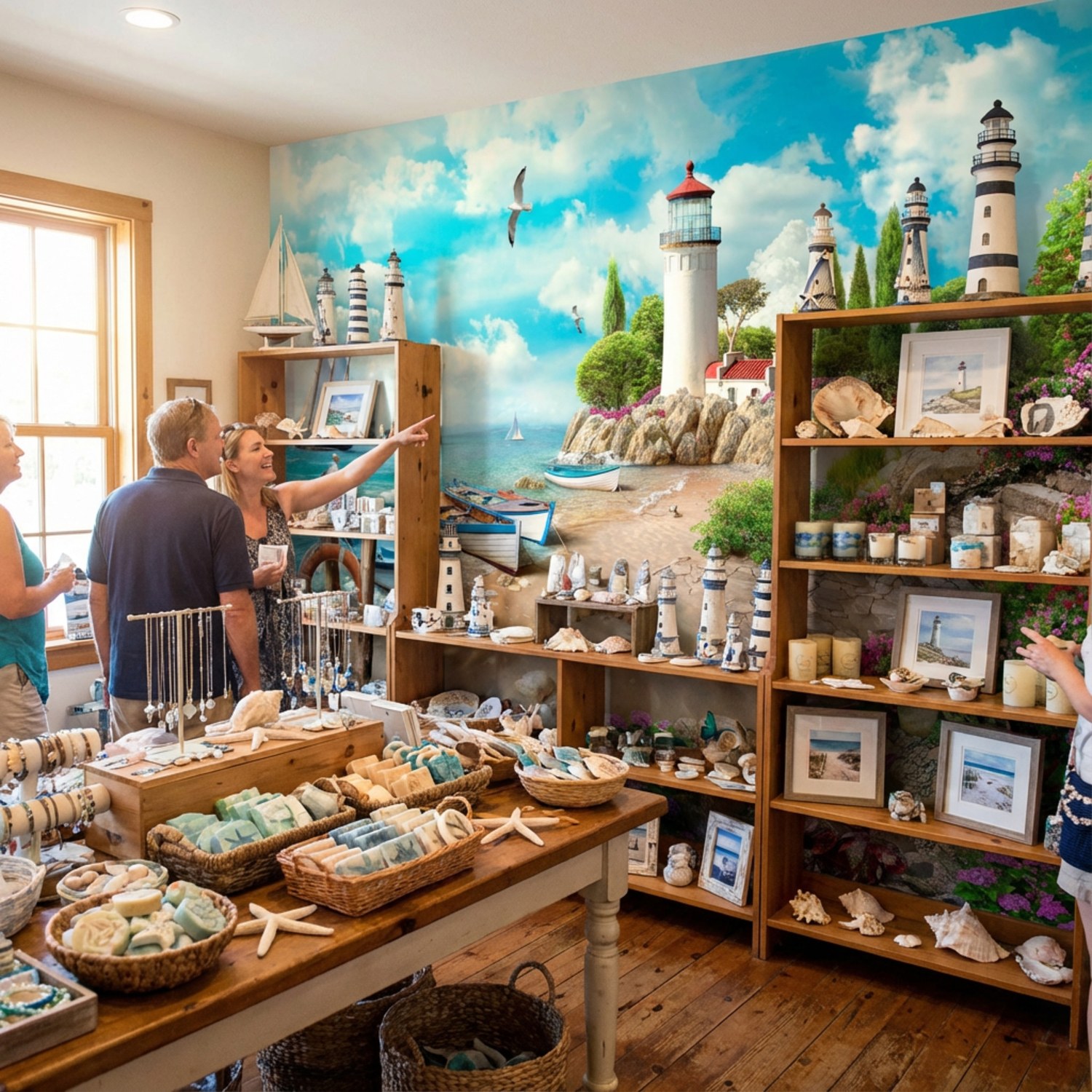 Fototapeten: Kleiner Seehafen