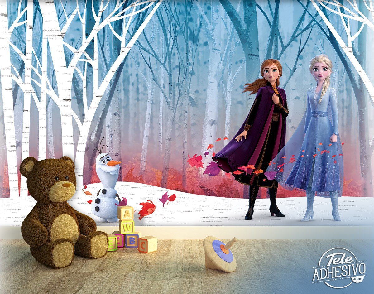 Fototapeten: Elsa, Anna und Olaf