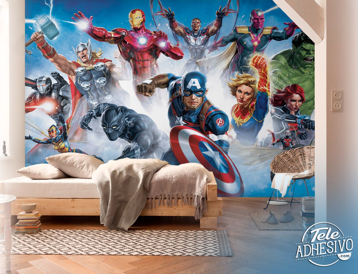 Fototapeten: Avengers im Angriffsmodus