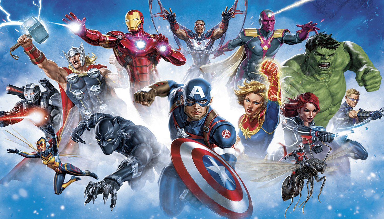 Fototapeten: Avengers im Angriffsmodus