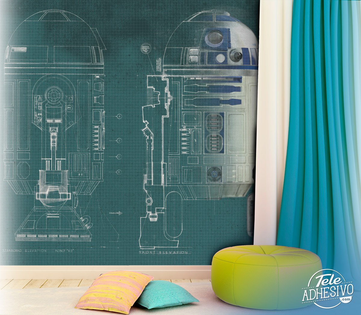 Fototapeten: Pläne von R2 D2