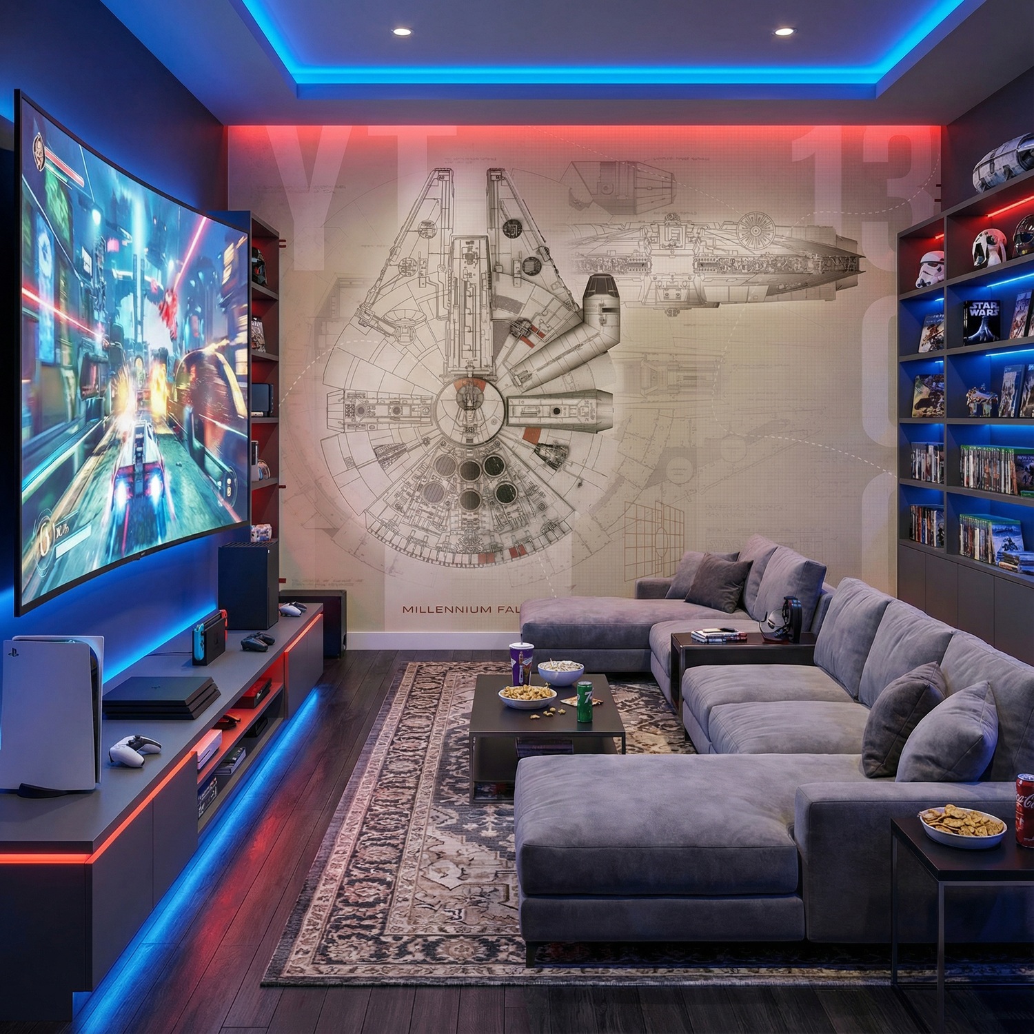 Fototapeten: Millennium Falcon Blaupausen