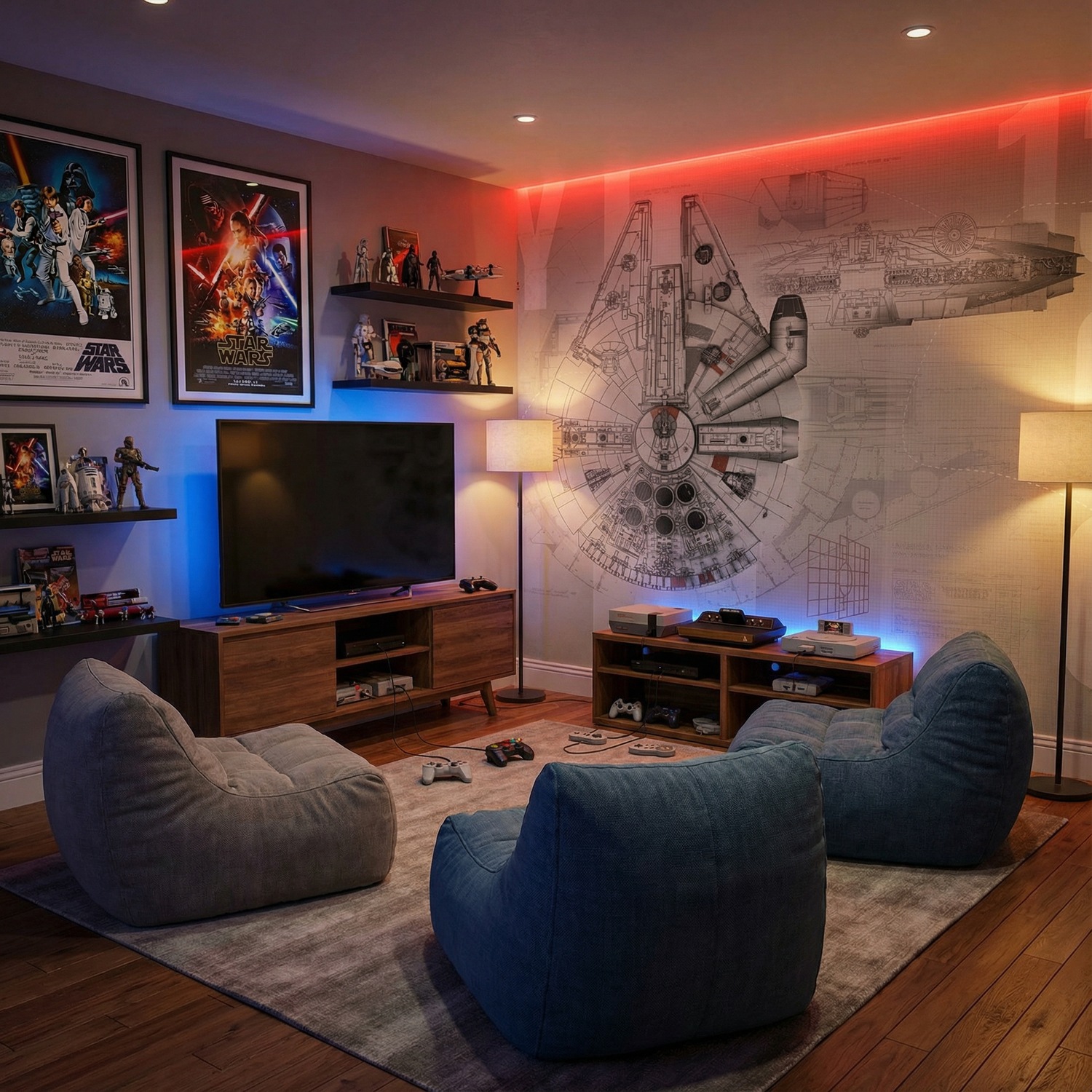 Fototapeten: Millennium Falcon Blaupausen