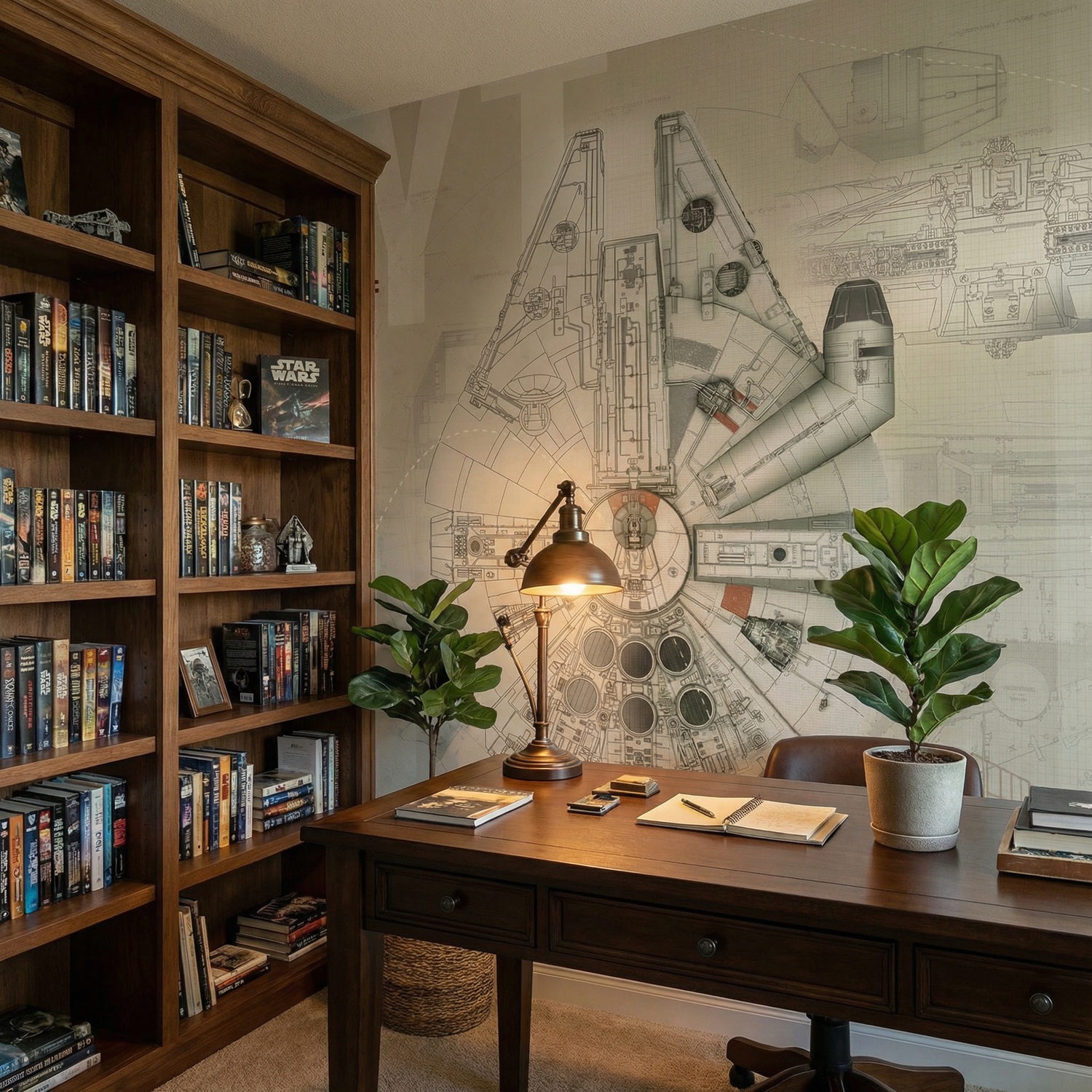 Fototapeten: Millennium Falcon Blaupausen