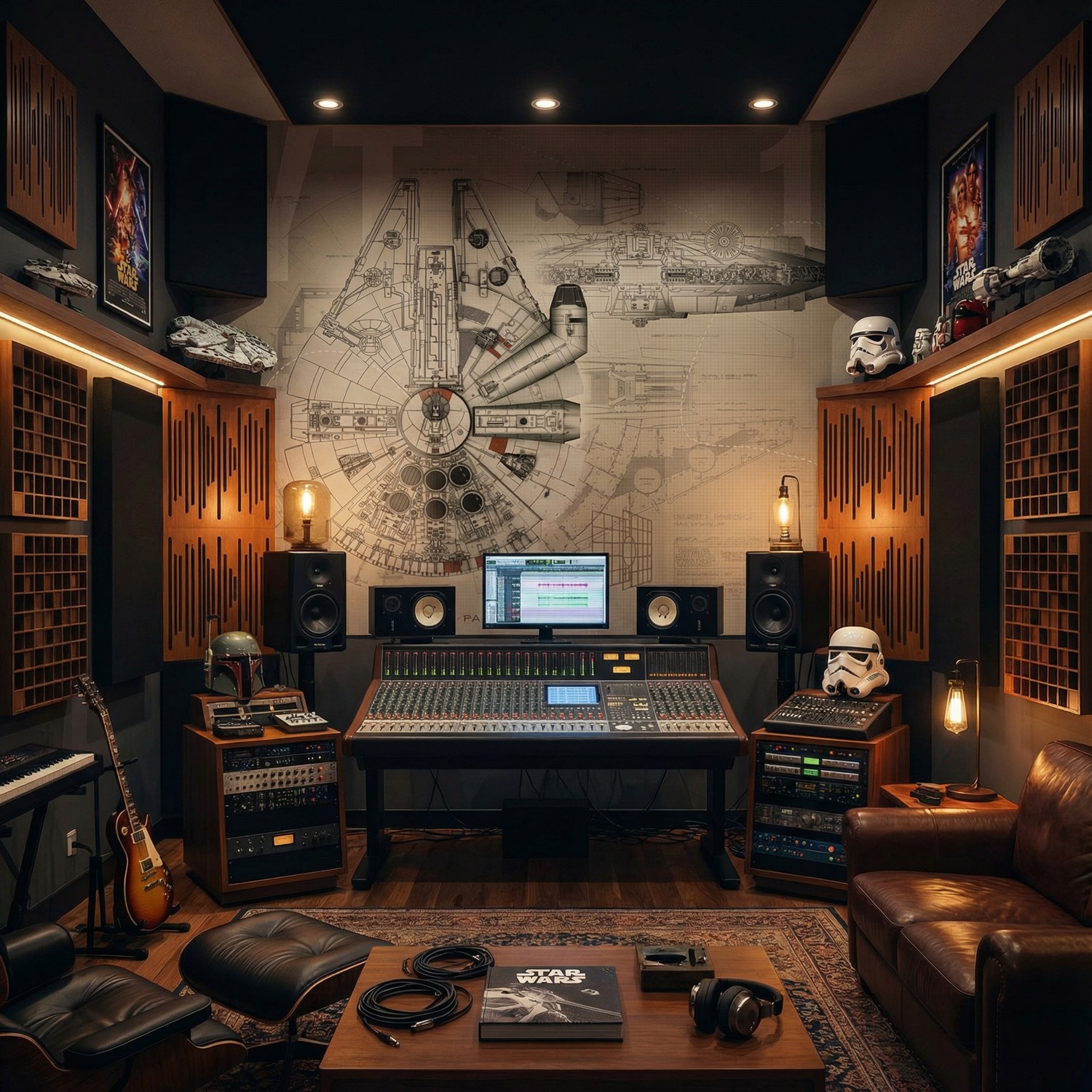 Fototapeten: Millennium Falcon Blaupausen