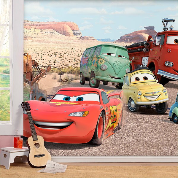 Fototapeten: Lightning McQueen und seine Freunde 0