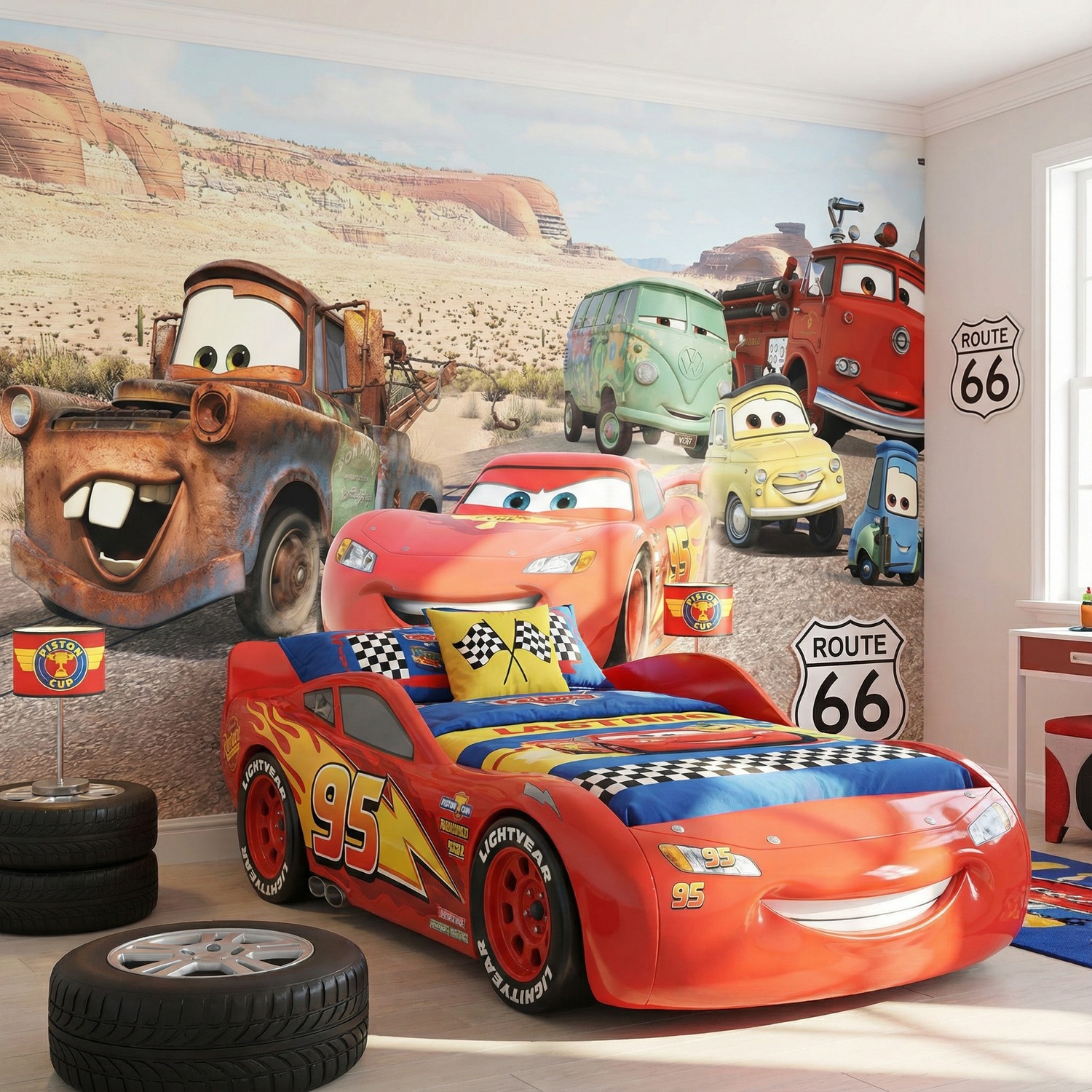 Fototapeten: Lightning McQueen und seine Freunde