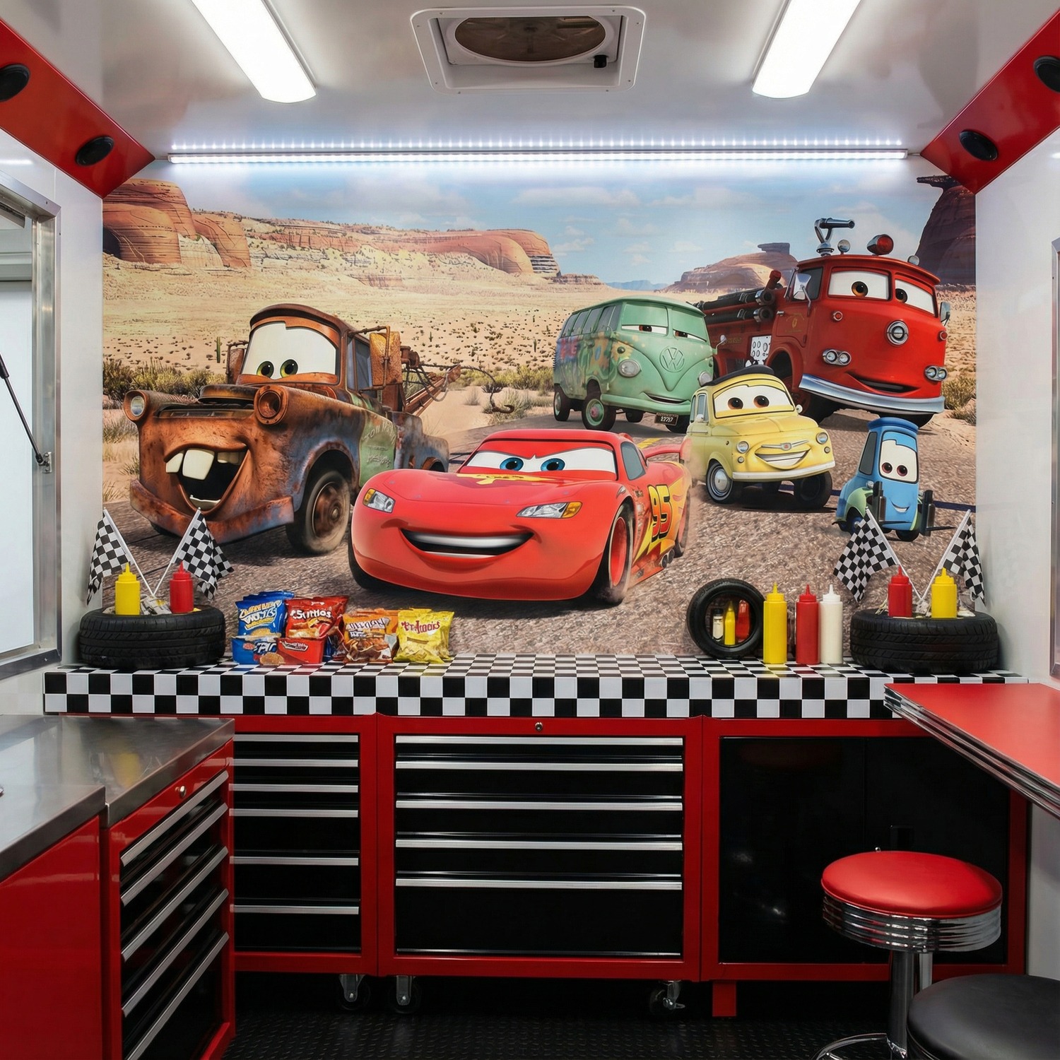 Fototapeten: Lightning McQueen und seine Freunde
