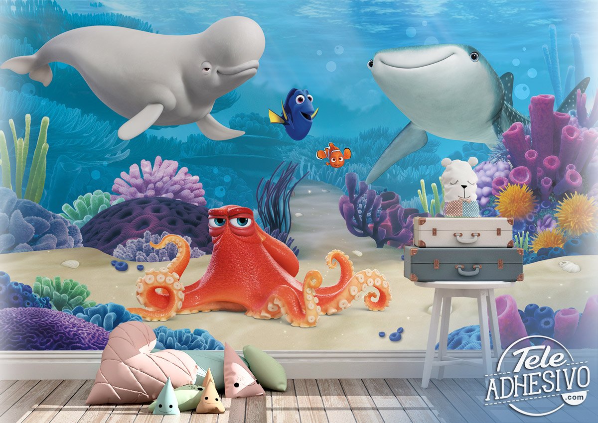Fototapeten: Nemo und seine Freunde auf dem Grund des Meeres