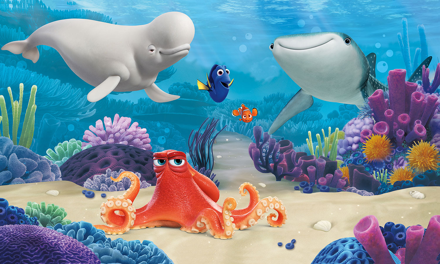 Fototapeten: Nemo und seine Freunde auf dem Grund des Meeres