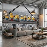 Fototapeten: Minions auf dem Balken 15