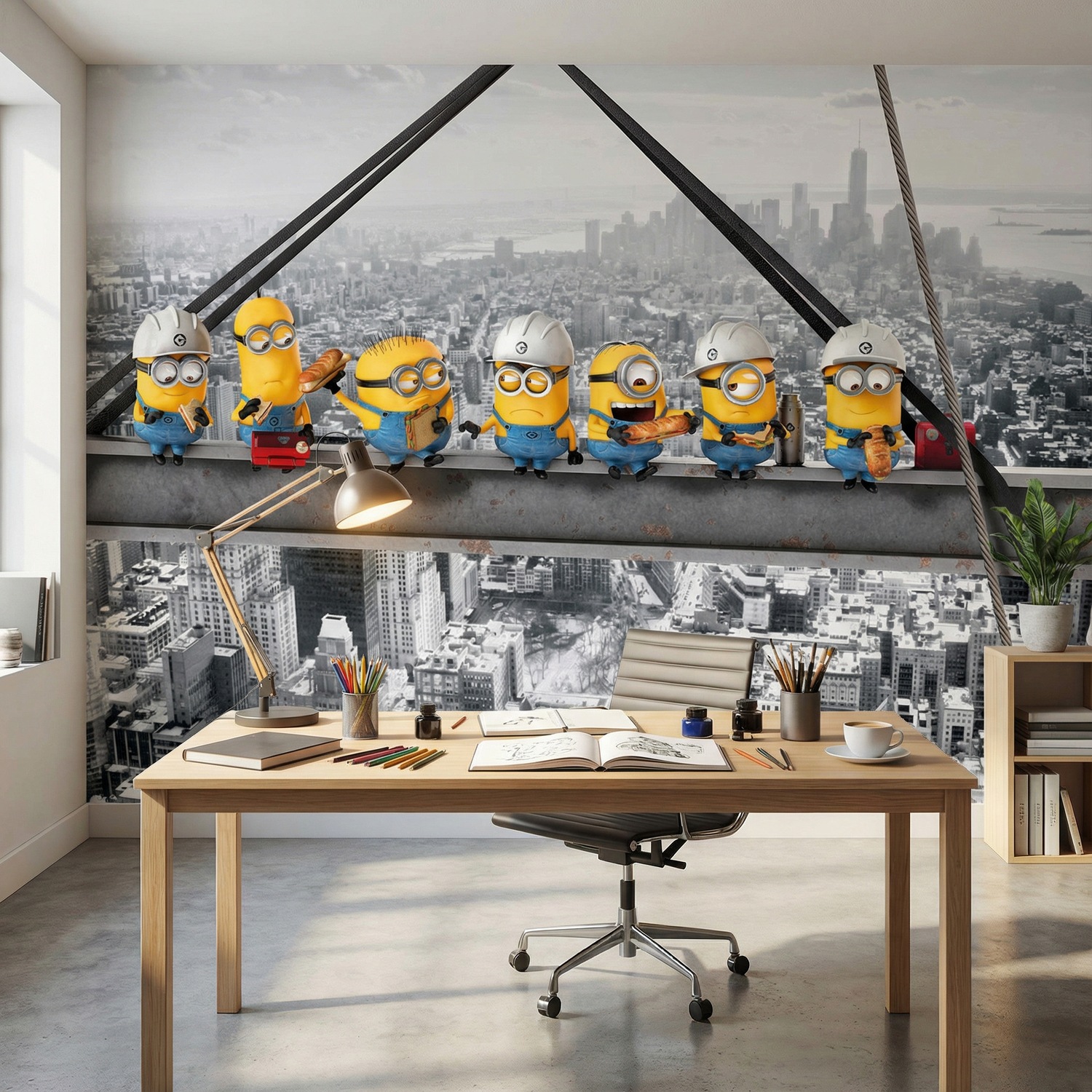 Fototapeten: Minions auf dem Balken