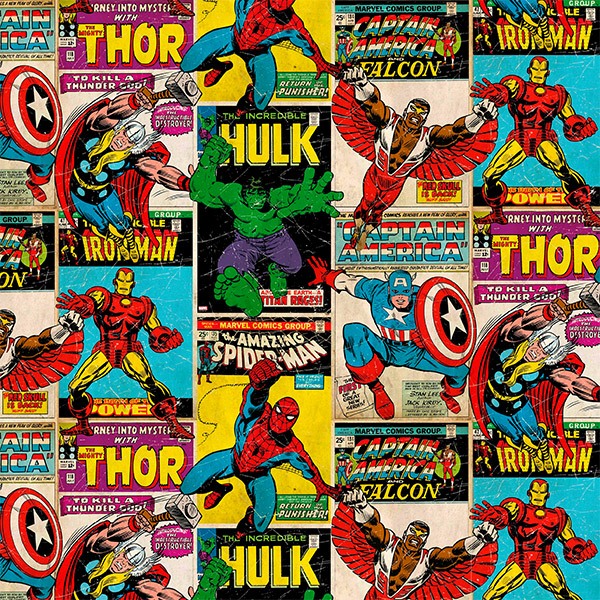 Fototapeten: Avengers Comics Collage