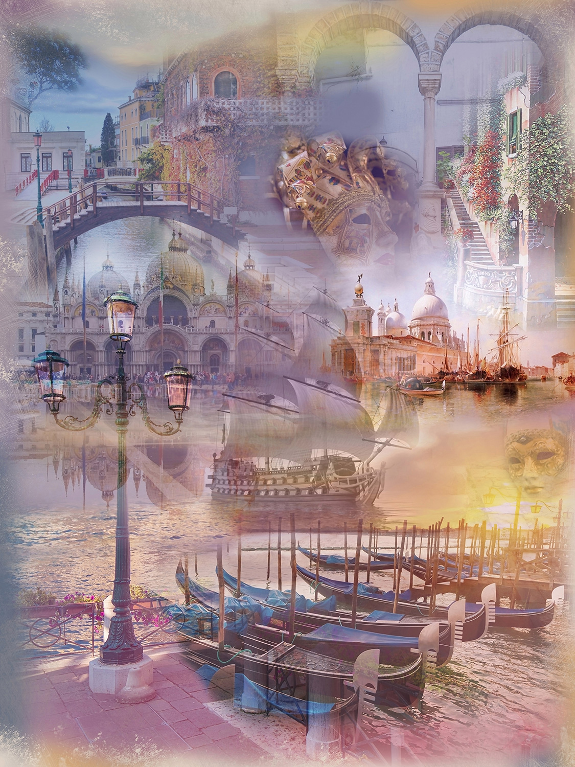 Fototapeten: Collage Venedig