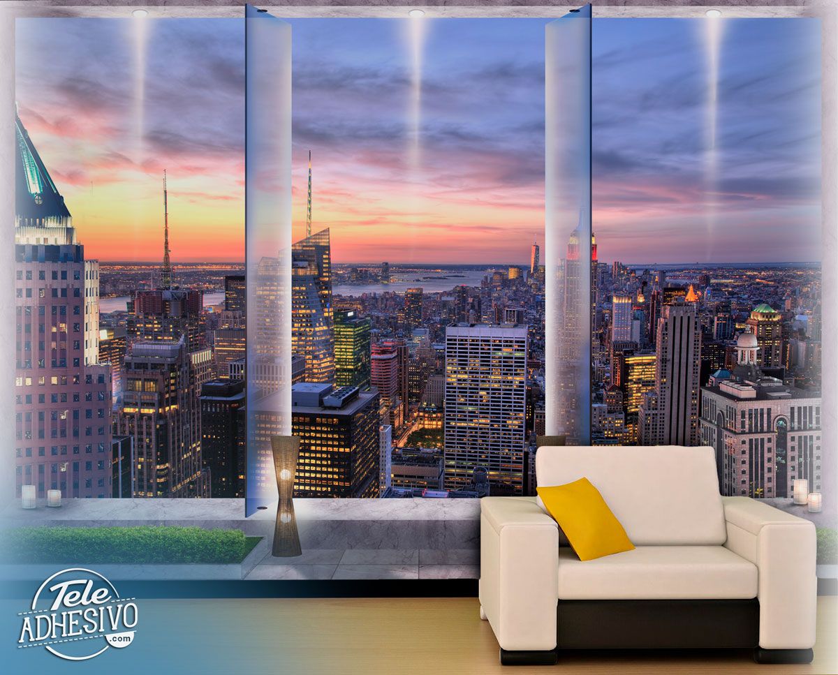 Fototapeten: Terrassendämmerung in New York