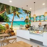 Fototapeten: Seem&ouml;wen &uuml;ber dem Schatz am Strand 9