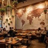 Fototapeten: Ziegelstein-Weltkarte 15