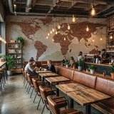 Fototapeten: Ziegelstein-Weltkarte 16