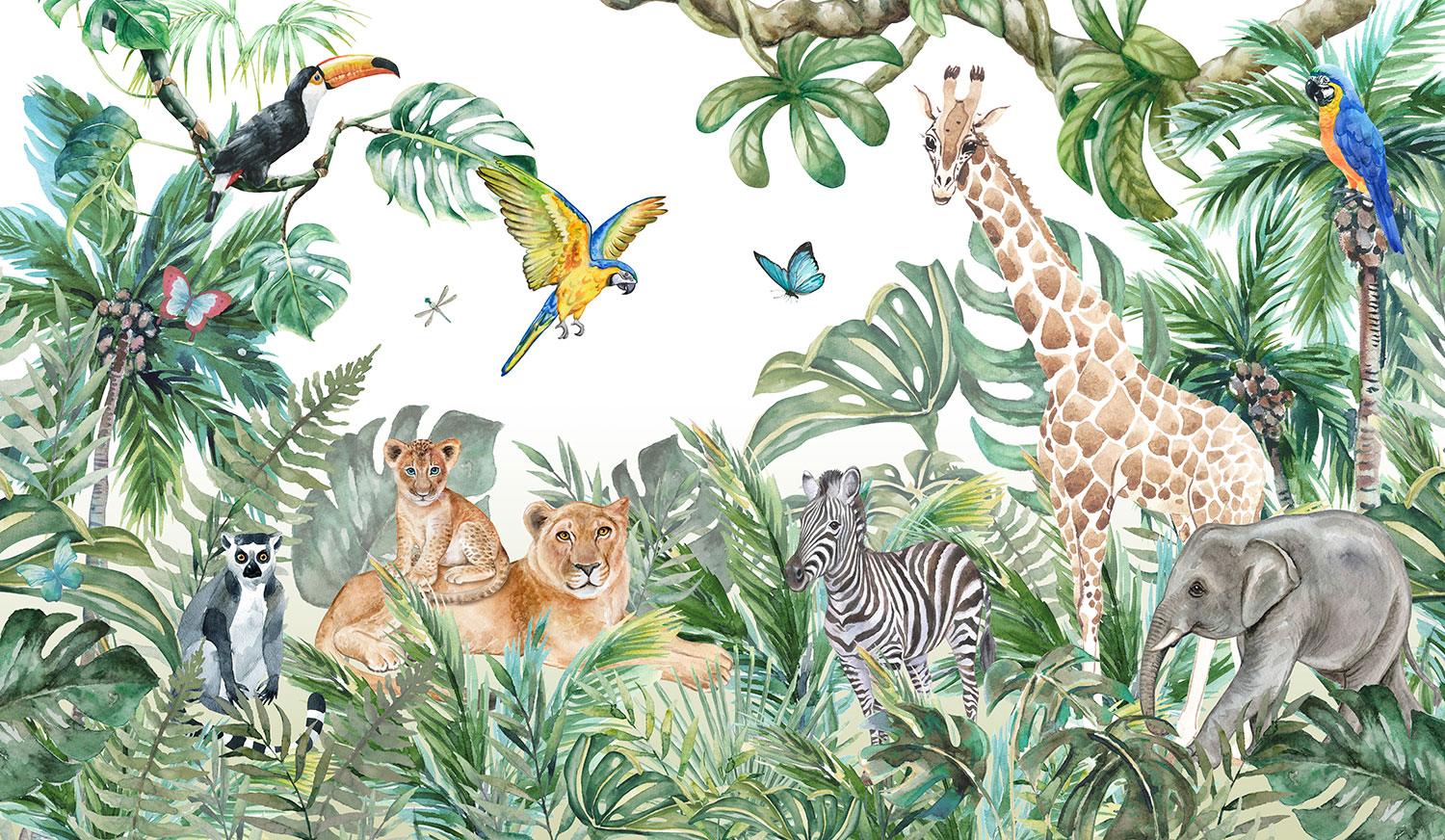 Fototapeten: Tiere in Aquarell