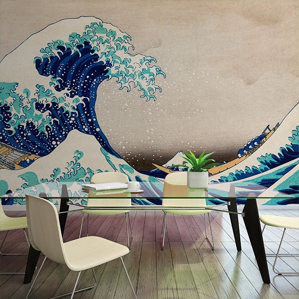 Fototapeten: Die Große Welle von Kanagawa