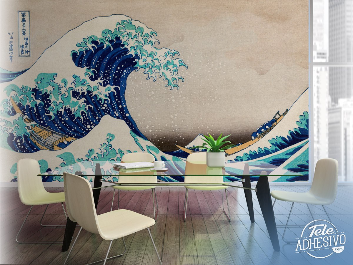 Fototapeten: Die Große Welle von Kanagawa