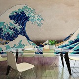 Fototapeten: Die Große Welle von Kanagawa 2