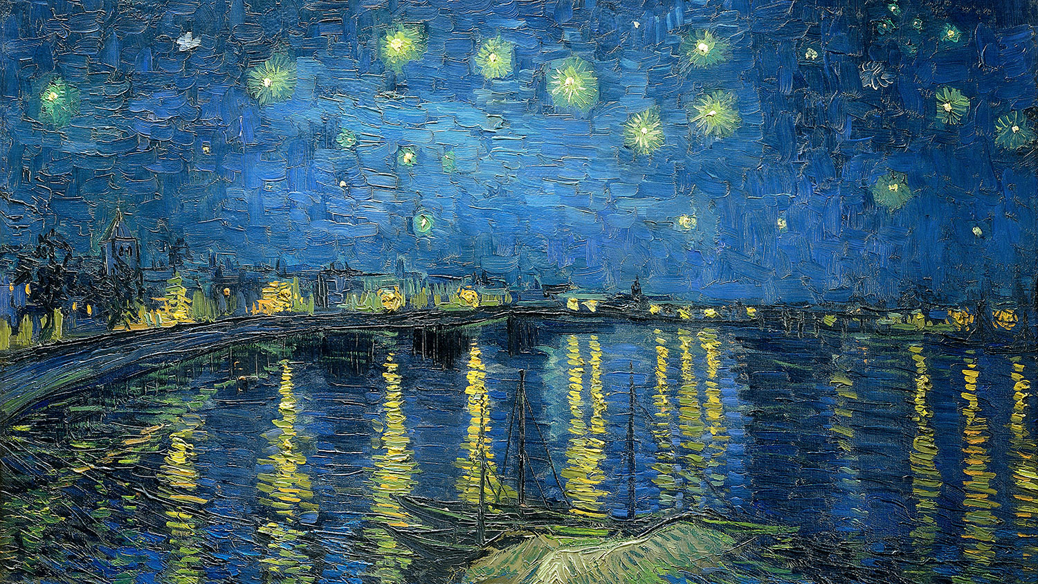 Fototapeten: Sternennacht &uuml;ber der Rh&ocirc;ne