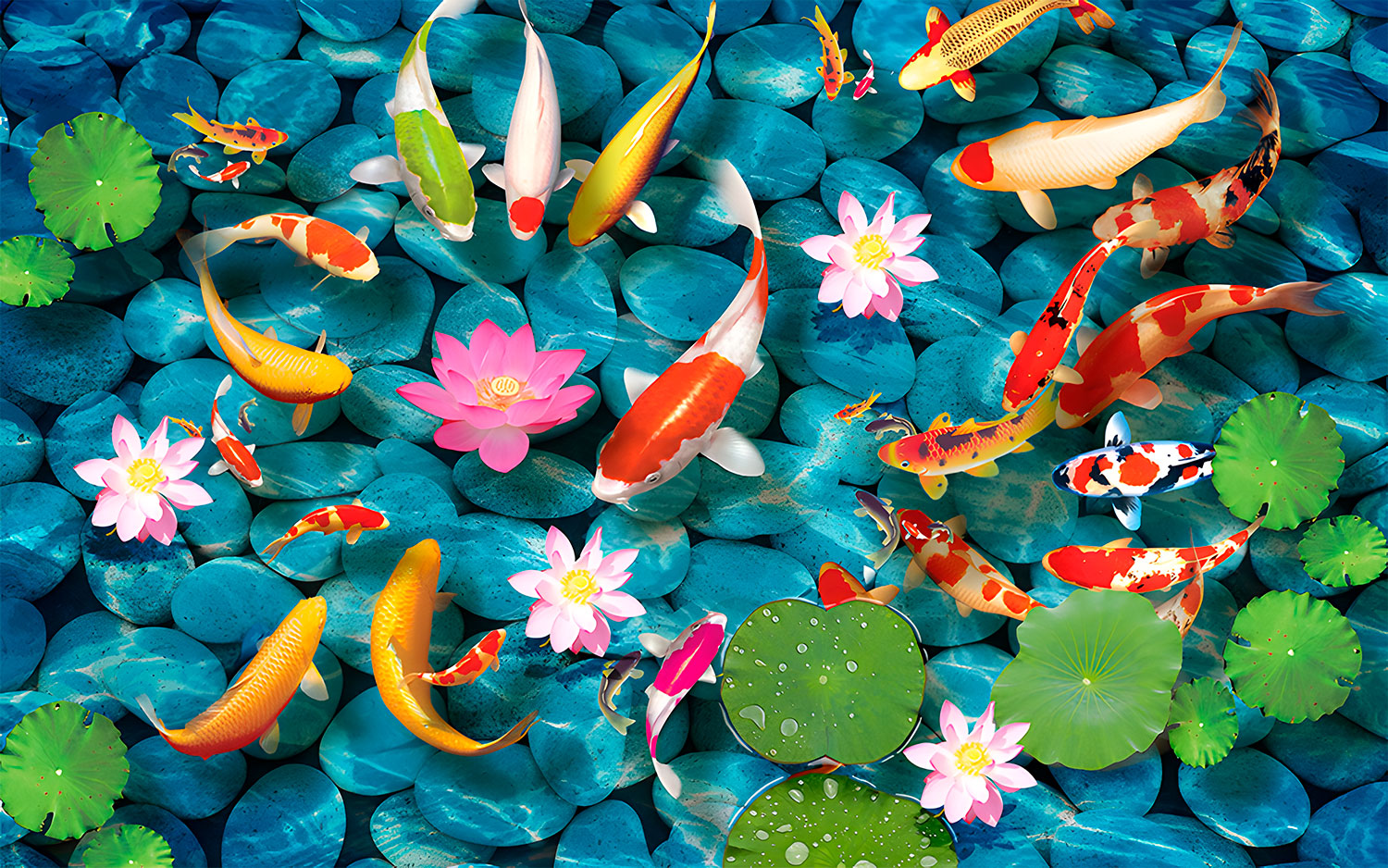 Fototapeten: Fische im Teich