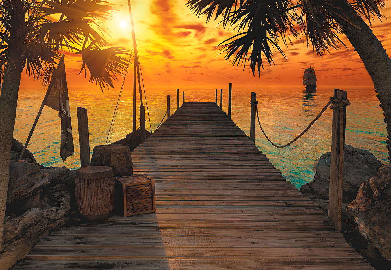 Fototapeten: Piraten dock