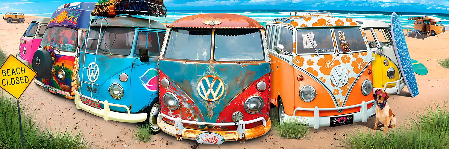 Fototapeten: Surf-Wagen