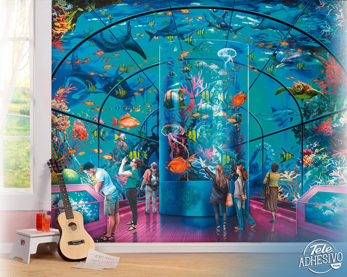 Fototapeten: Unterirdisches Aquarium