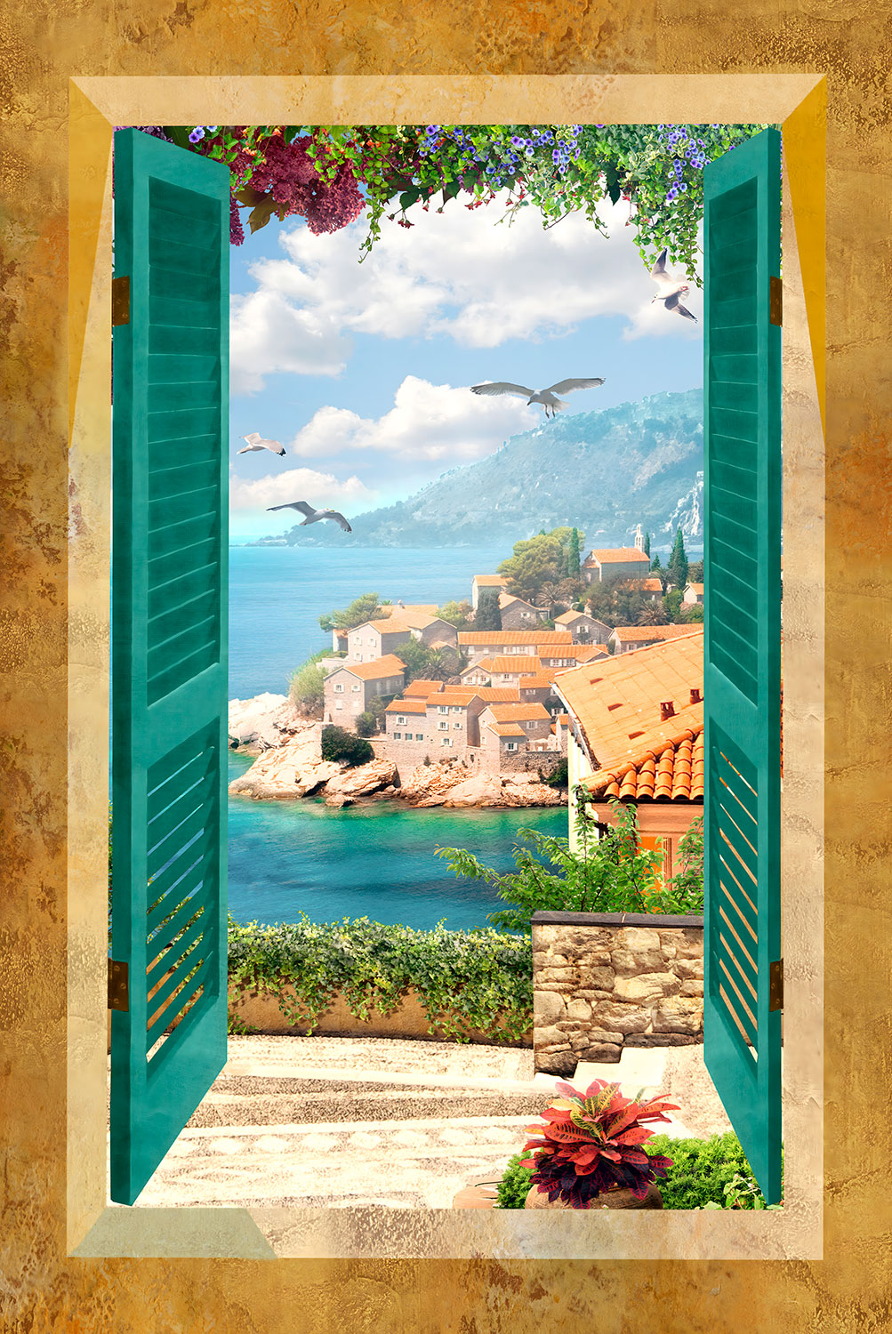 Fototapeten: Fenster zum Meer