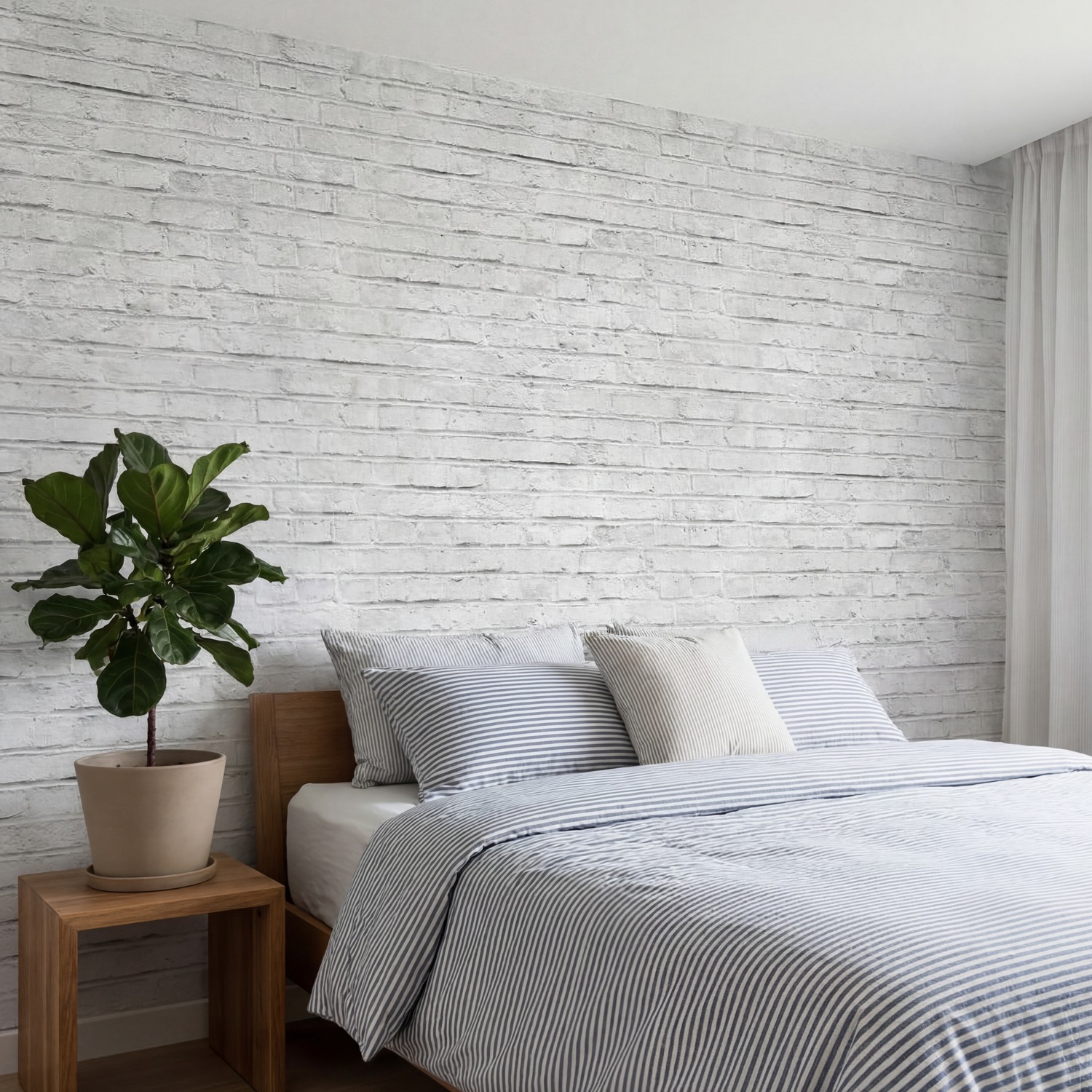 Fototapeten: Abgenutzter wei&szlig;er Backstein 0