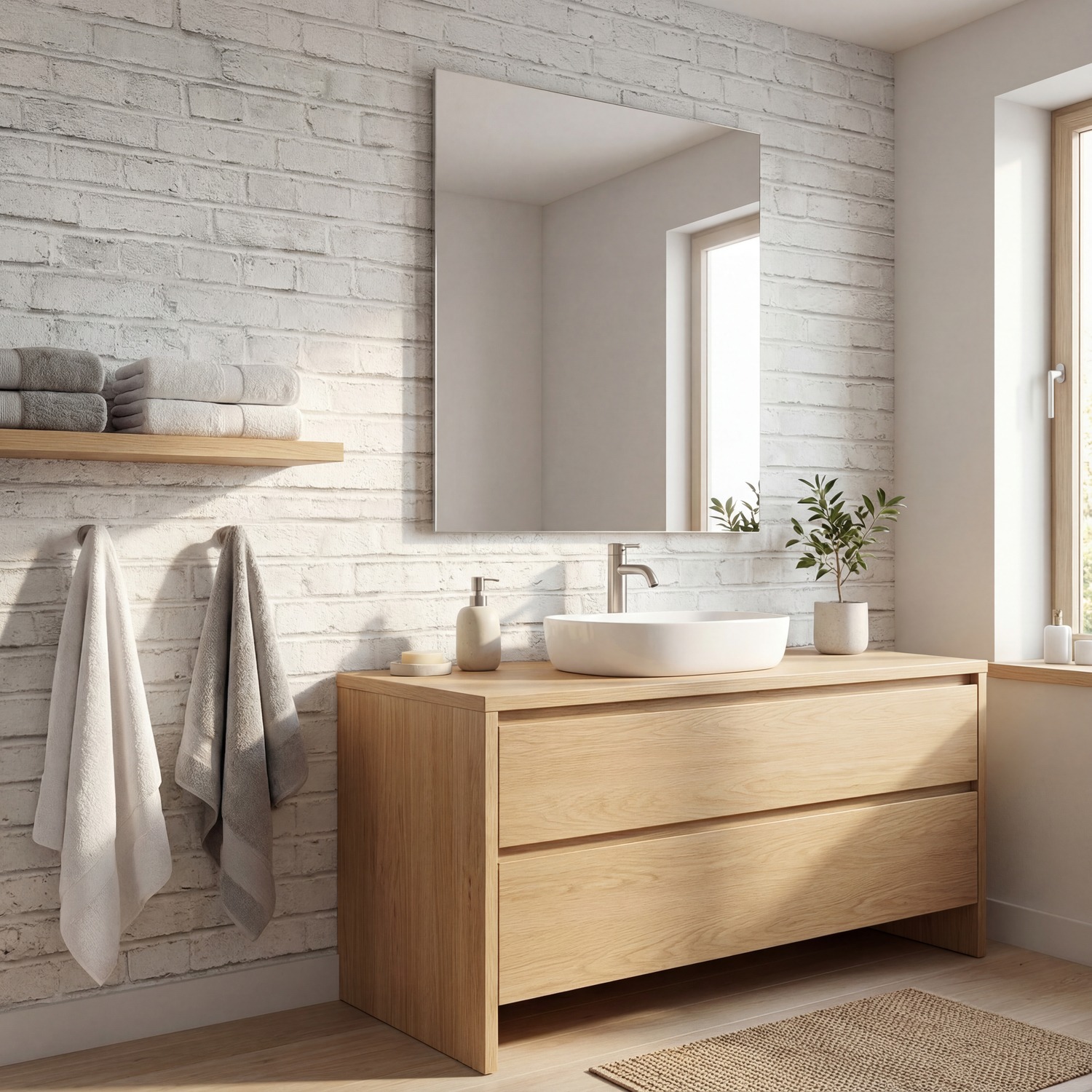 Fototapeten: Abgenutzter wei&szlig;er Backstein