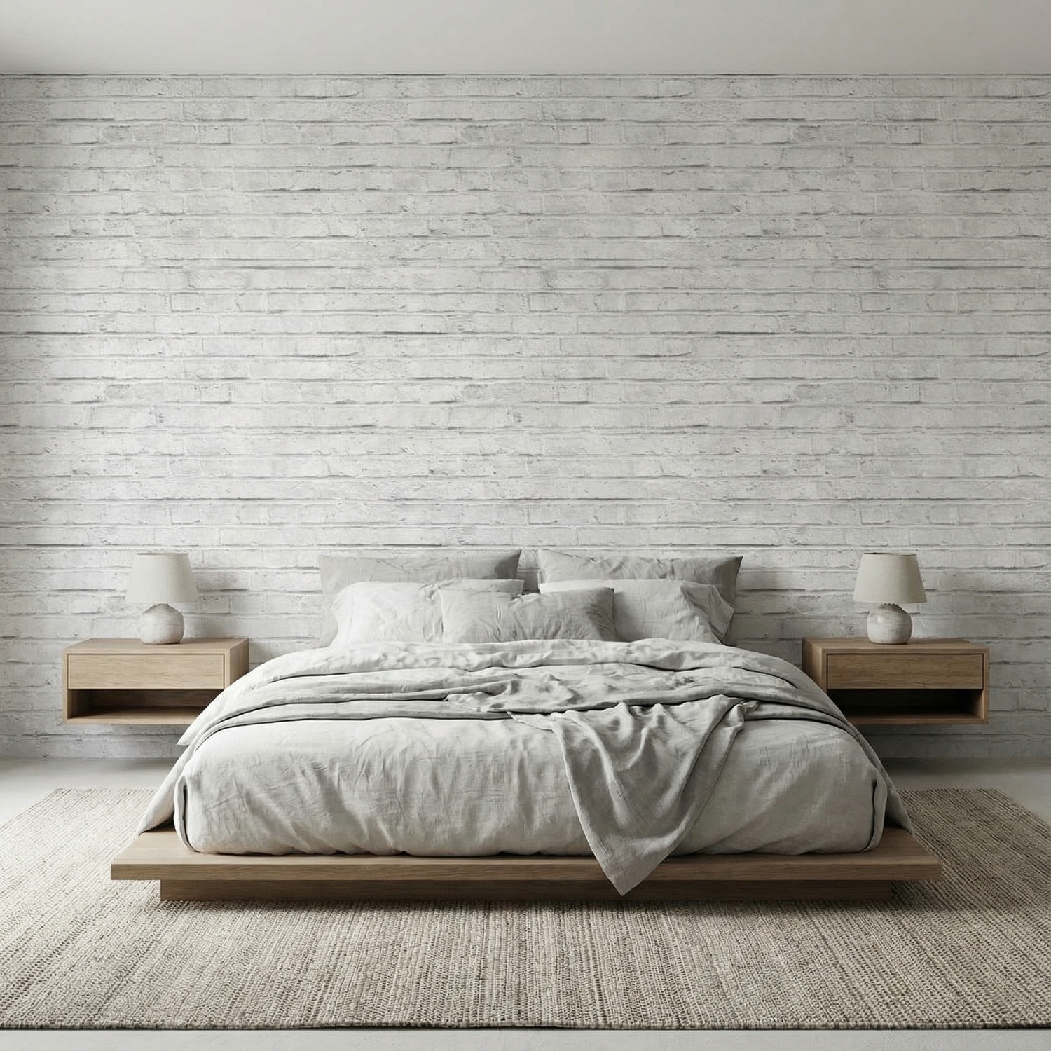 Fototapeten: Abgenutzter wei&szlig;er Backstein