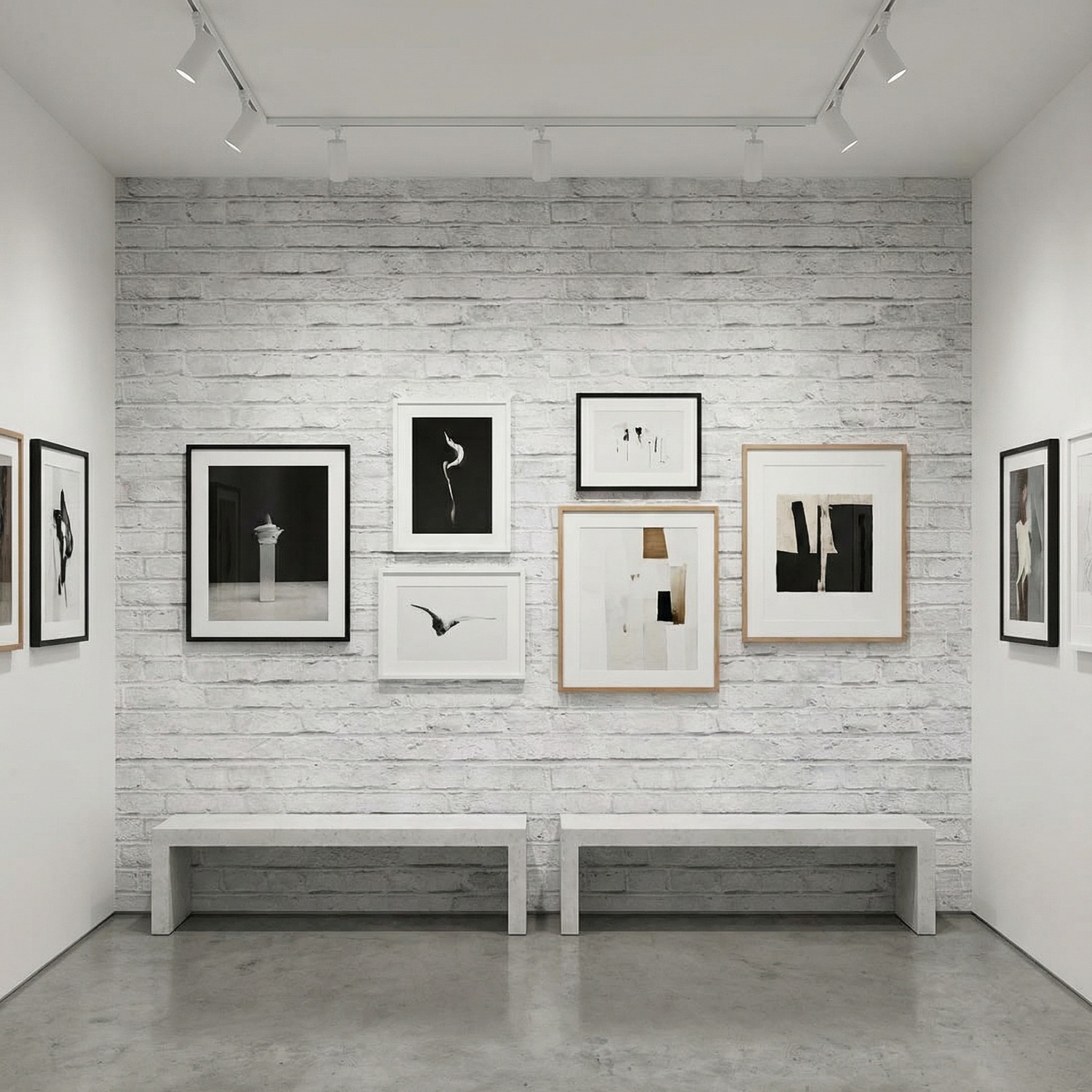 Fototapeten: Abgenutzter wei&szlig;er Backstein