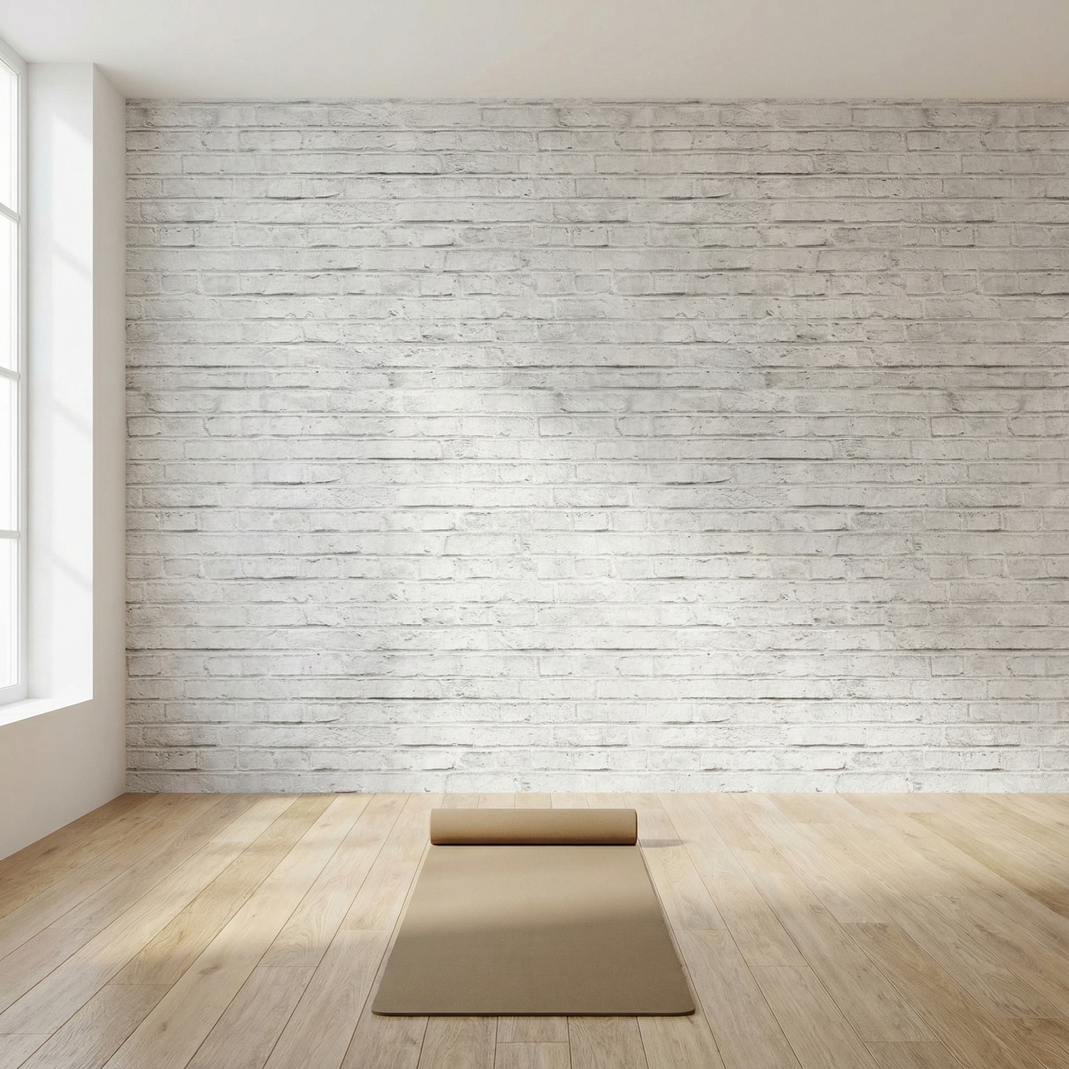 Fototapeten: Abgenutzte wei&szlig;e Ziegelsteinbeschaffenheit