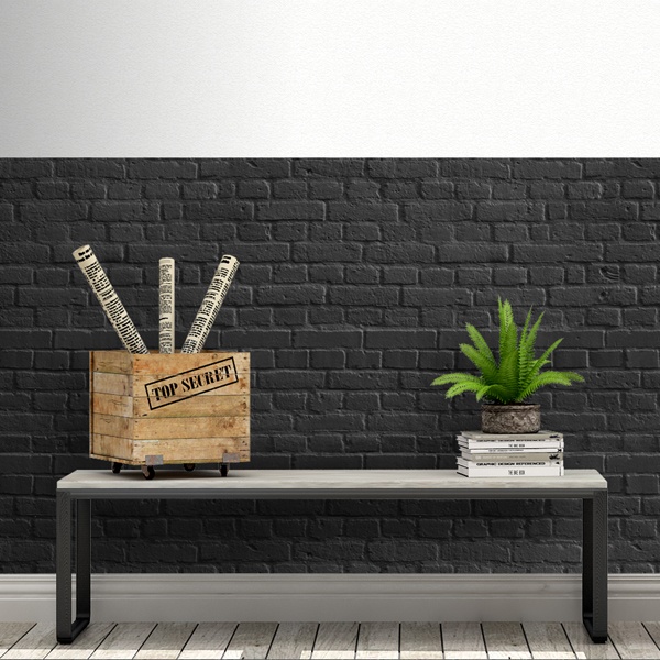 Fototapeten: Black Brick Textur