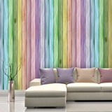 Fototapeten: Rainbow Holz Textur 2