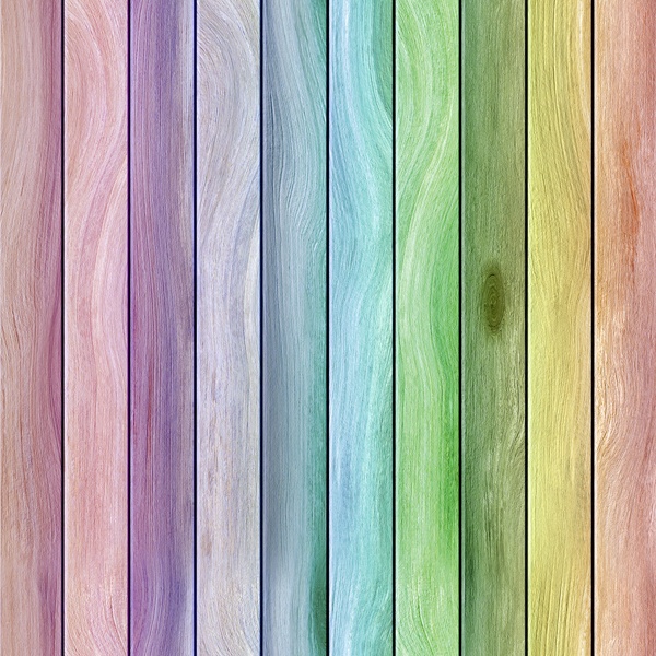 Fototapeten: Rainbow Holz Textur