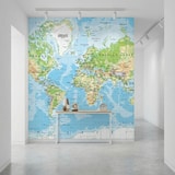 Fototapeten: Physische Weltkarte 14