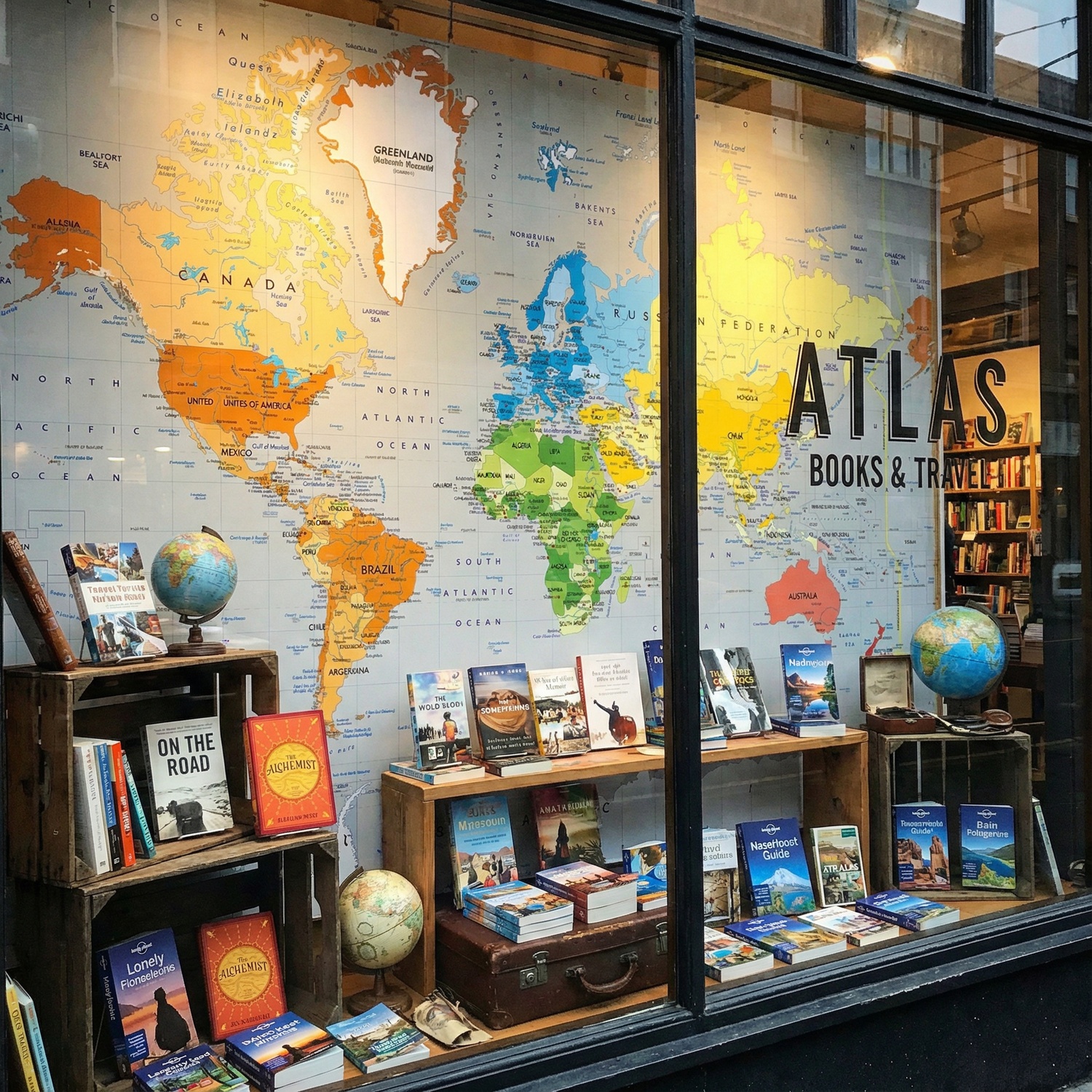 Fototapeten: Politische Weltkarte Kontinente