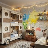 Fototapeten: Politische Weltkarte Kontinente 4