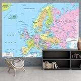 Fototapeten: Politische Karte von Europa 2