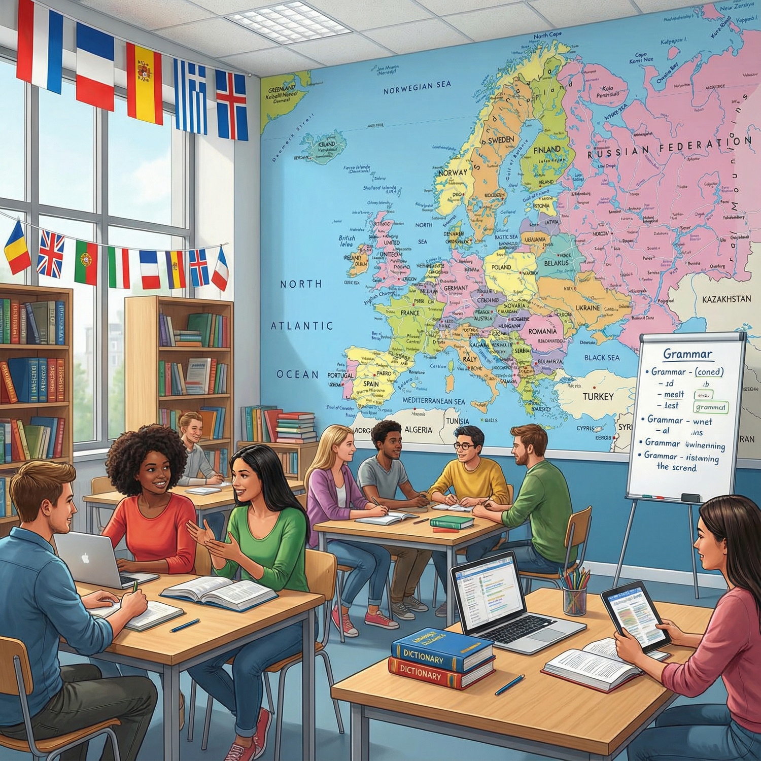 Fototapeten: Politische Karte von Europa