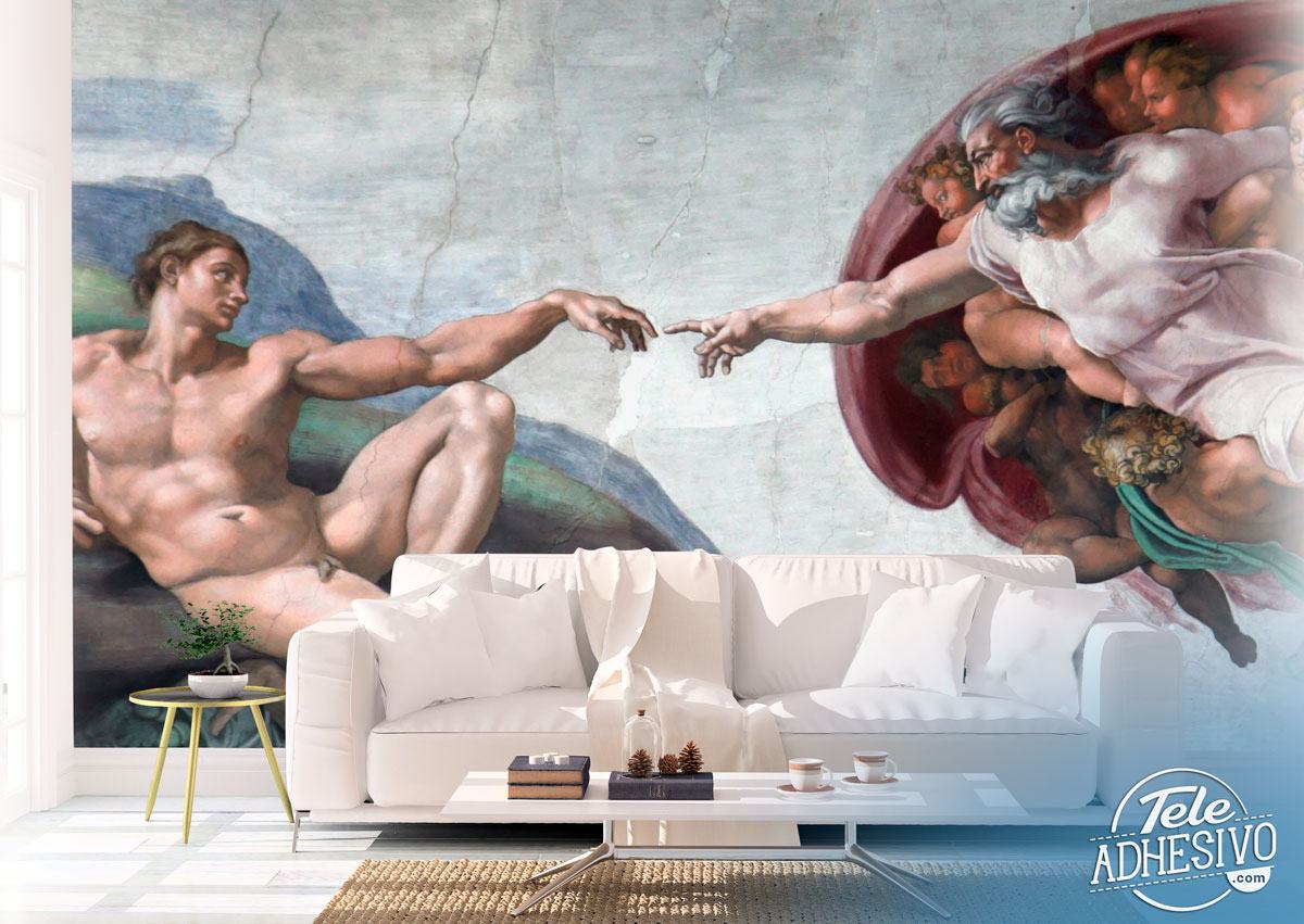 Fototapeten: Erschaffung von Adam, Michelangelo