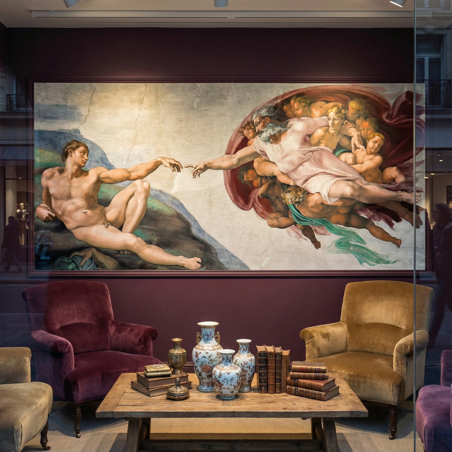 Fototapeten: Erschaffung von Adam, Michelangelo